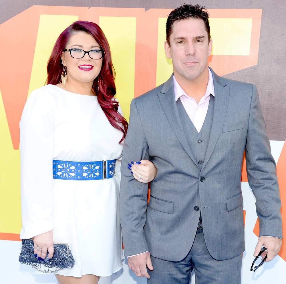 Amber Portwood and Matt Baier attend the 2015 MTV Movie Awards at Nokia Theatre L.A. Live on April 12, 2015.