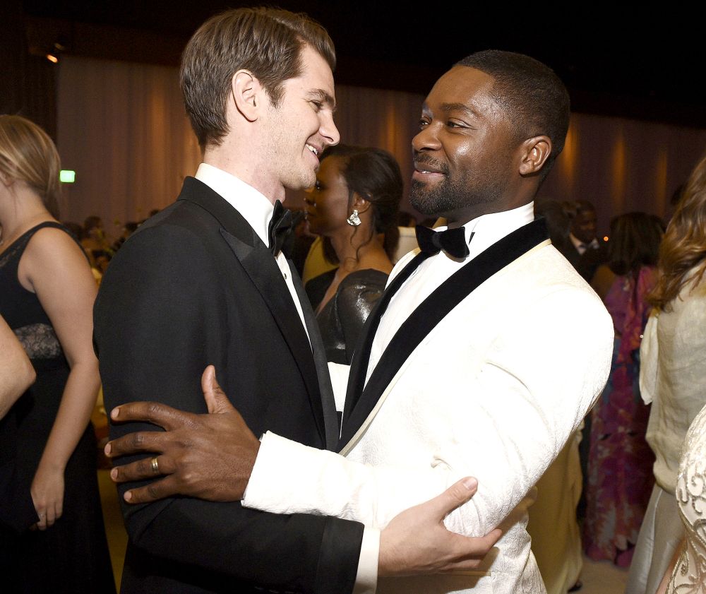 Andrew Garfield and David Oyelowo attend the Governors Ball after the Oscars on Sunday, Feb. 26, 2017, at the Dolby Theatre in Los Angeles.