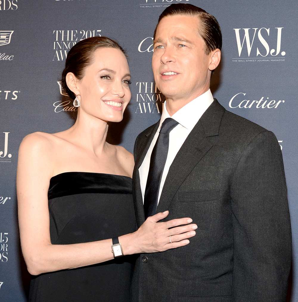 Angelina Jolie and Brad Pitt attend the WSJ. Magazine 2015 Innovator Awards at the Museum of Modern Art on November 4, 2015 in New York City.