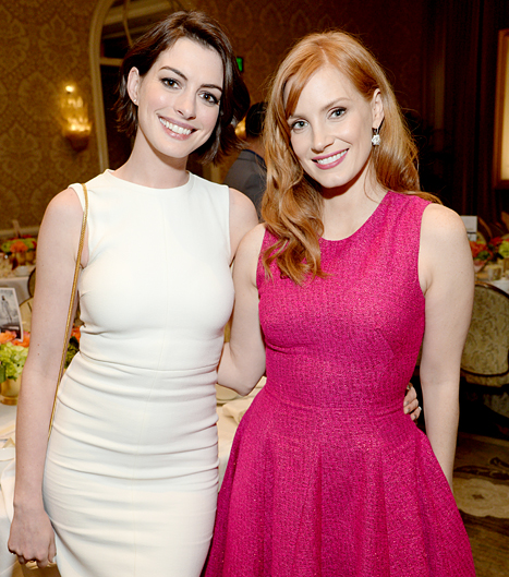 anne hathaway and jessica chastain 2015