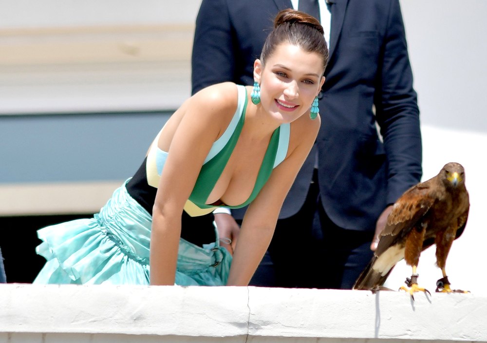 Bella Hadid spotted on a photoshoot at the Hotel Martinez in Cannes on May 18, 2016.