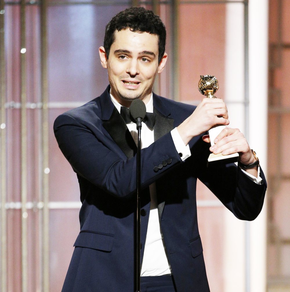 Damien Chazelle accepts the award for Best Director - Motion Picture for