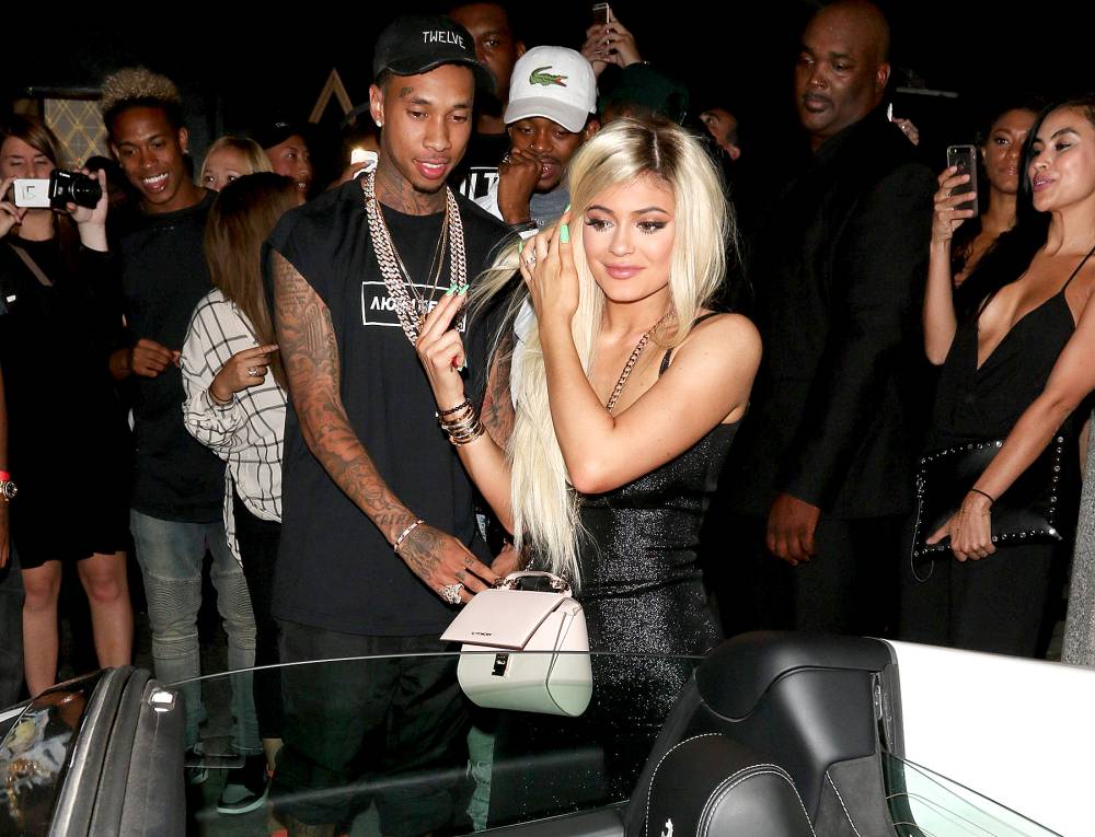 Tyga and Kylie Jenner are seen on August 9.