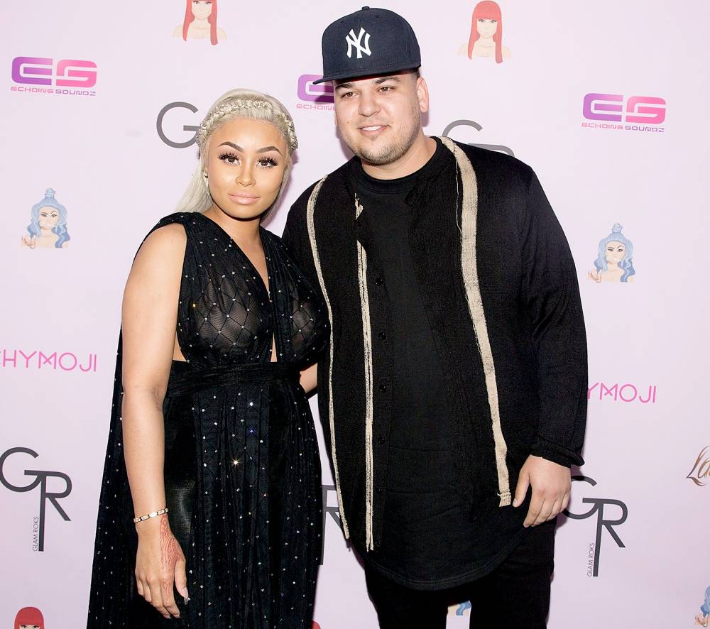 Blac Chyna and Rob Kardashian arrive for her Blac Chyna's birthday celebration and unveiling of her