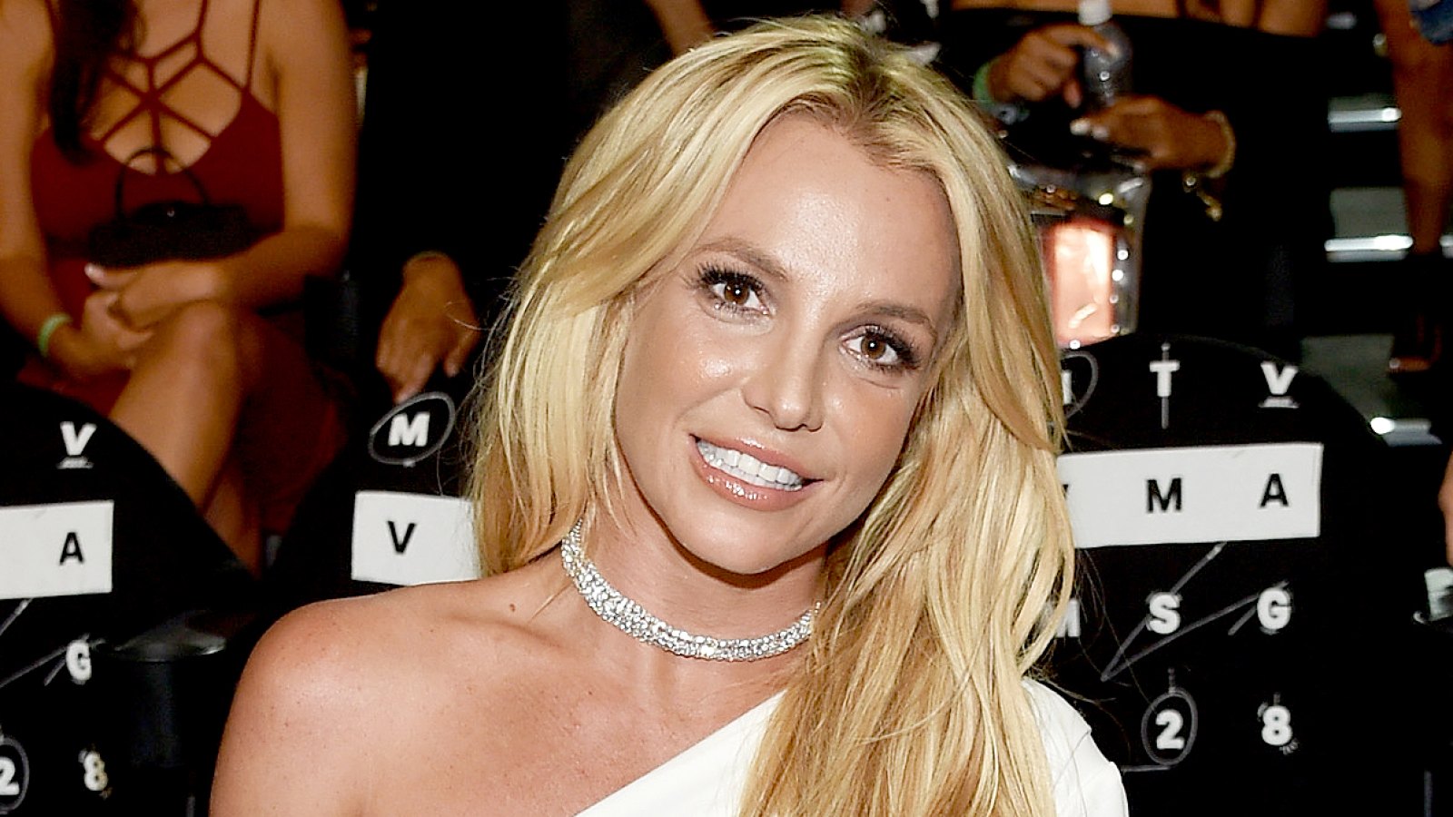 Britney Spears attends the 2016 MTV Music Video Awards.