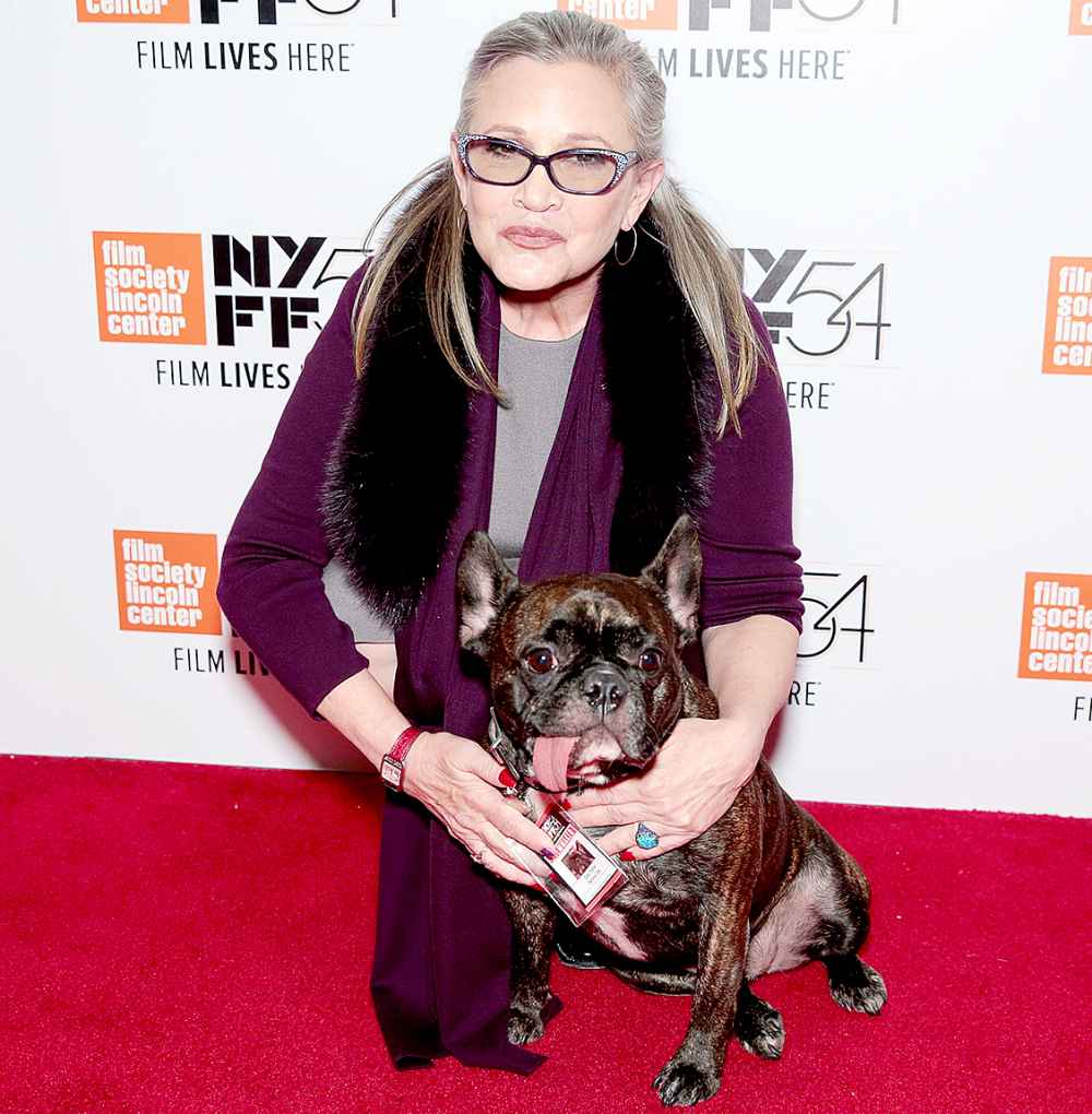 Carrie Fisher attends the 54th New York Film Festival 'Bright Lights' screening at Alice Tully Hall on October 10, 2016 in New York City.