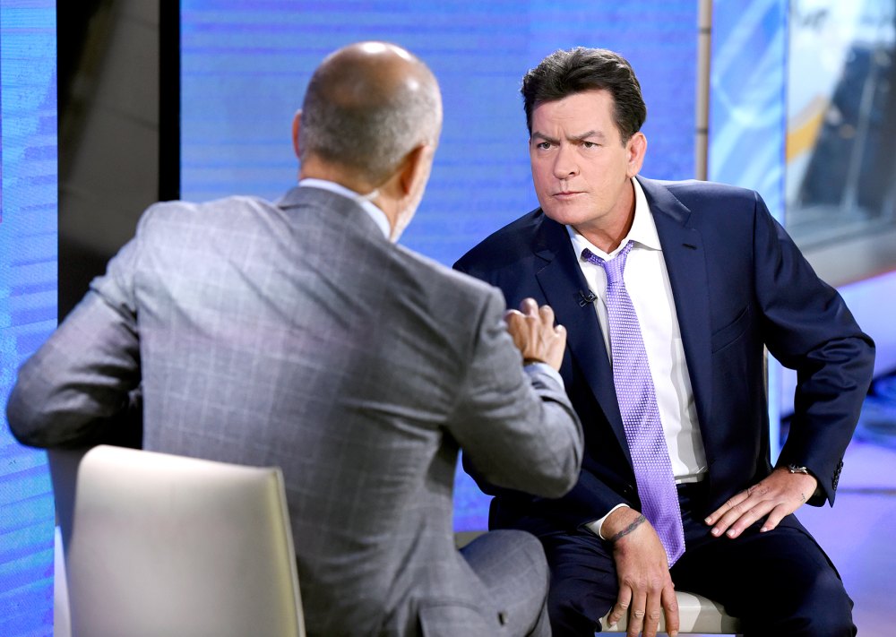 Matt Lauer and Charlie Sheen on Today.