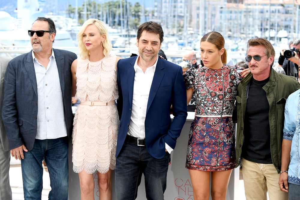 Jean Reno, Charlize Theron, Javier Bardem, Adele Exarchopoulos and Sean Penn (from left) attend 'The Last Face' Photocall during The 69th Annual Cannes Film Festival on May 20, 2016 in Cannes.