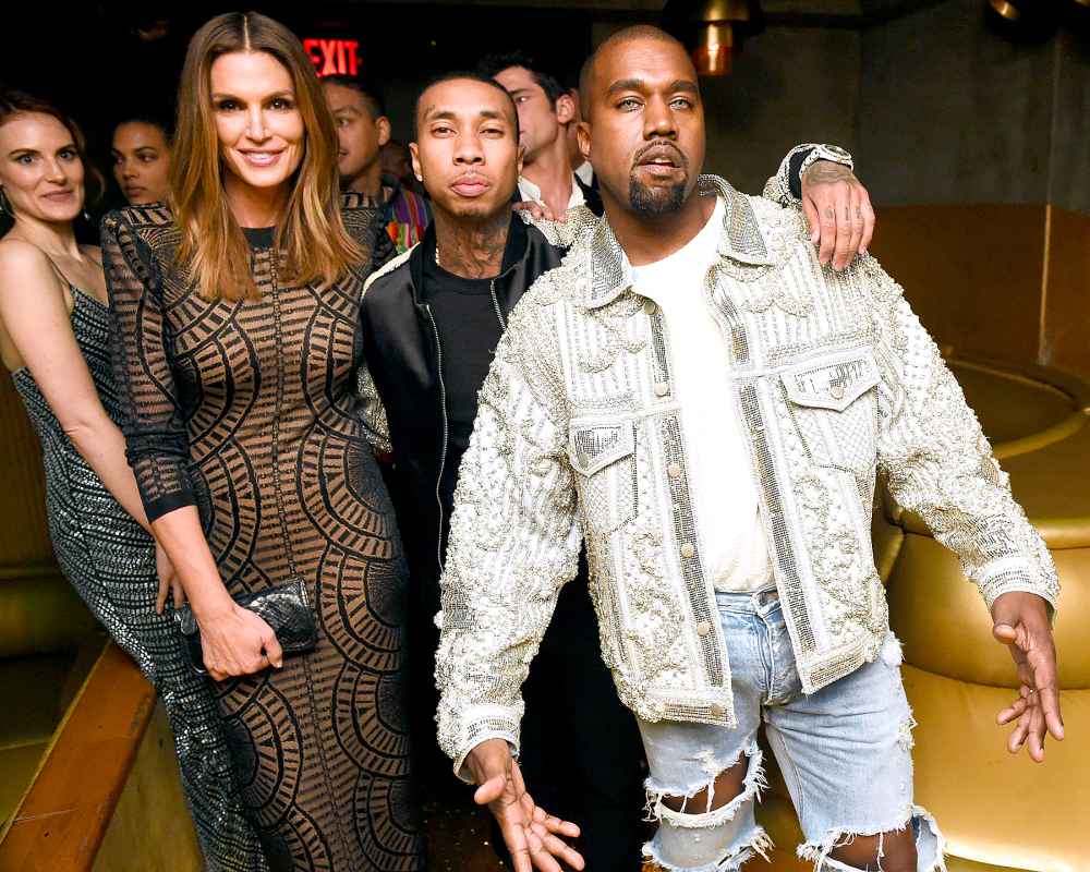 Cindy Crawford, Tyga, and Kanye West
