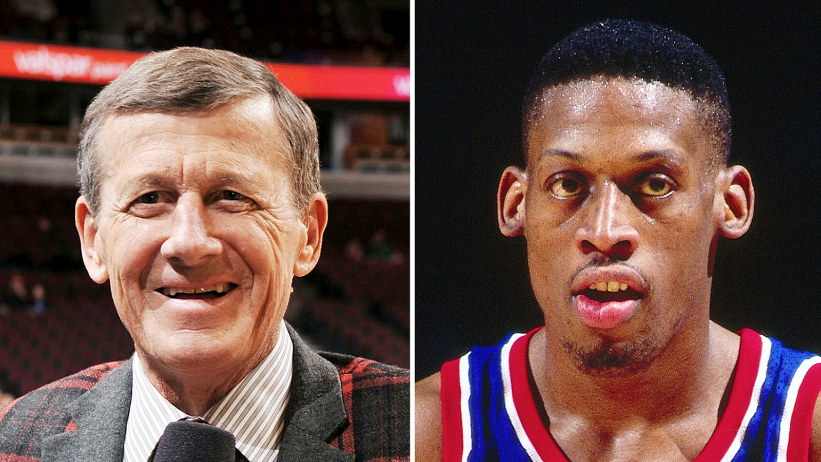 NBA Reporter Craig Sager (left) and Dennis Rodman