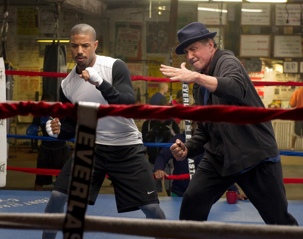 Michael B. Jordan and Sylvestor Stallone in Creed.