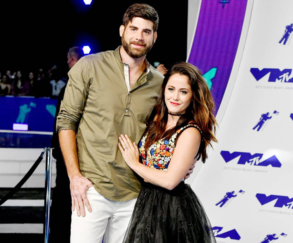 David Eason and Jenelle Evans attend the 2017 MTV Video Music Awards at The Forum on August 27, 2017 in Inglewood, California.