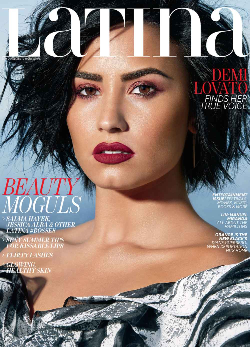 Demi Lovato on Latina's June/July 2016 cover.