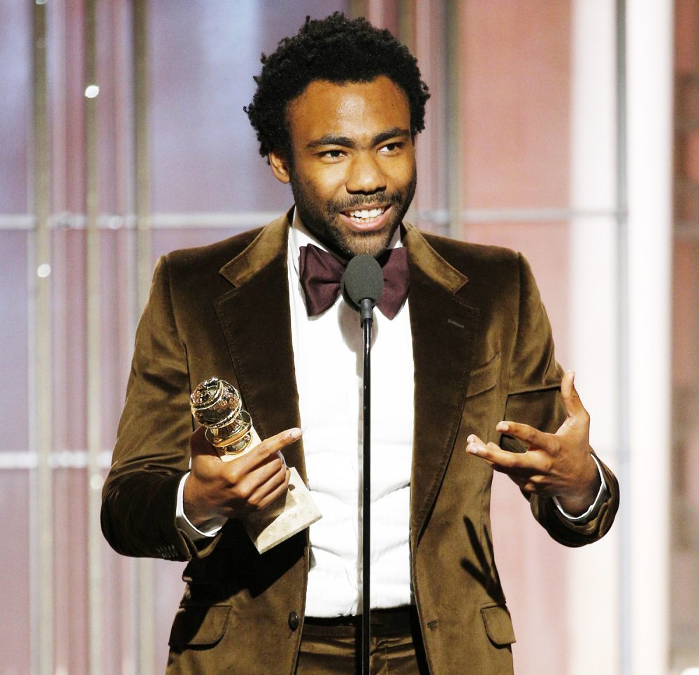 Donald Glover accepts the award for Best Actor in a Television Series - Musical or Comedy for his role in