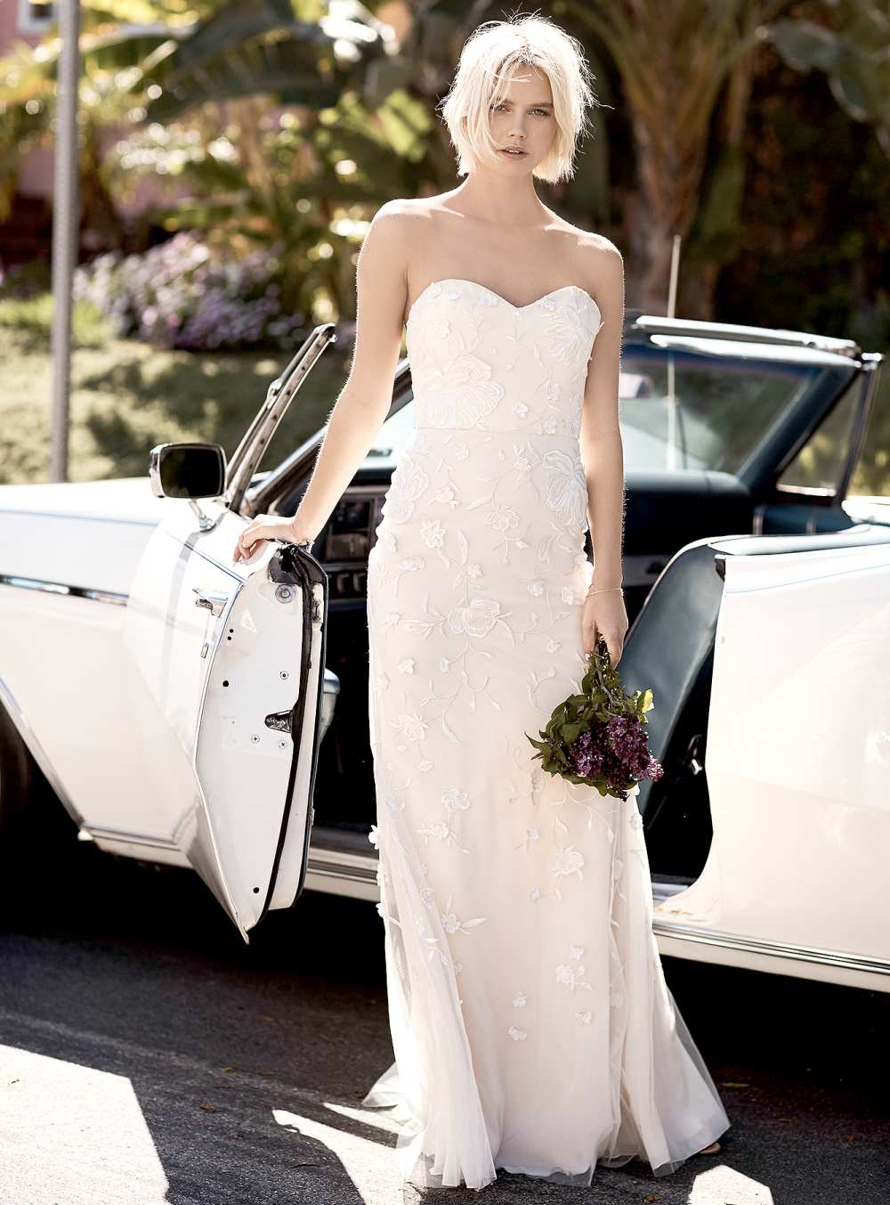 Floravere's R. Gilmore curve-hugging strapless gown.