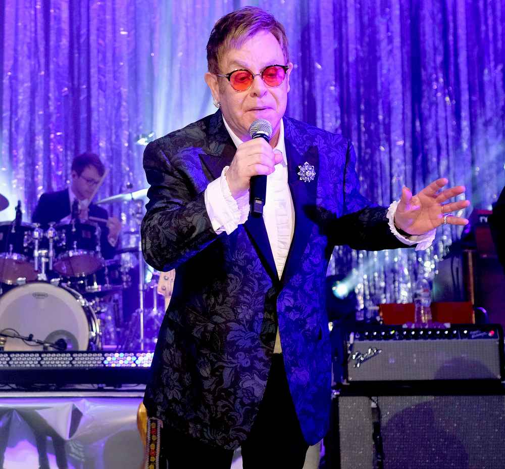 Sir Elton John performs during the 25th Annual Elton John AIDS Foundation's Academy Awards Viewing Party at The City of West Hollywood Park on February 26, 2017 in West Hollywood, California.