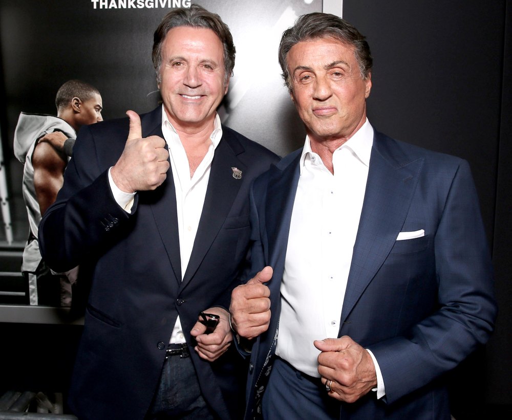Frank Stallone and Sylvester Stallone attend the premiere of Warner Bros. Pictures'
