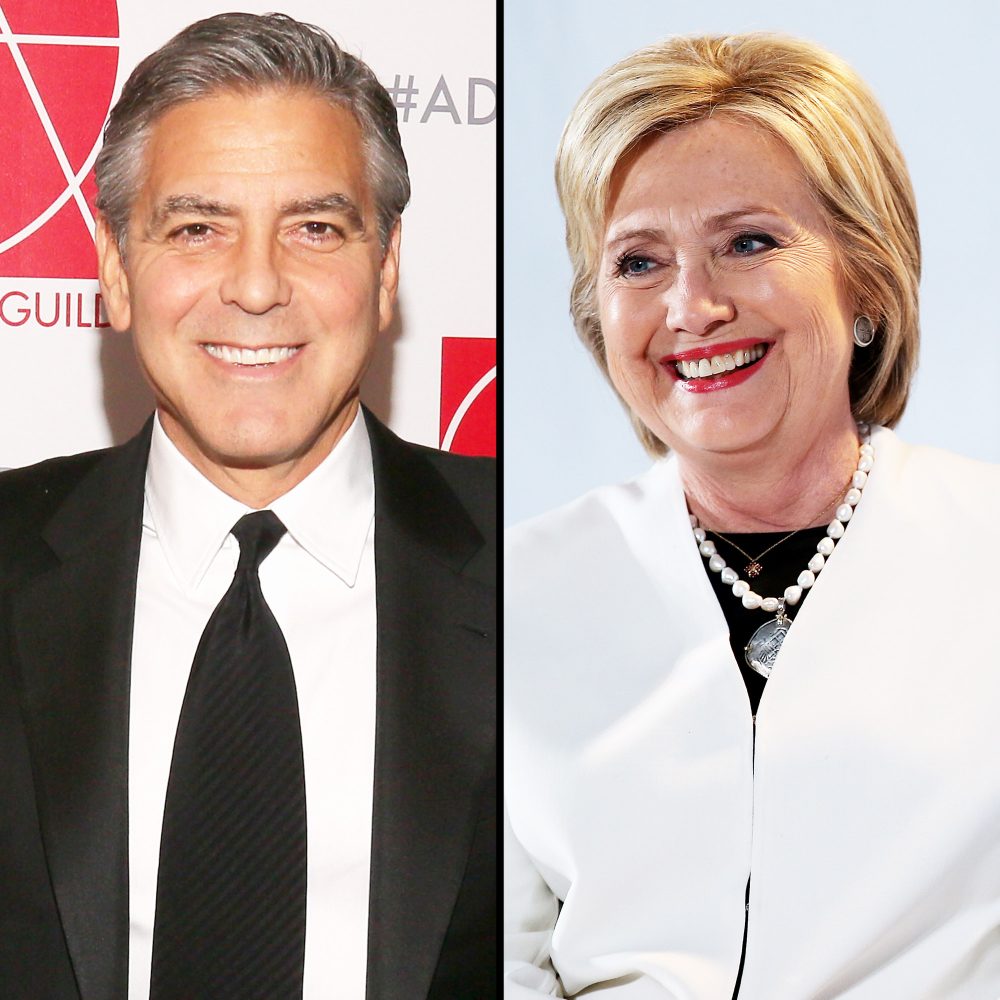 George Clooney and Hillary Clinton