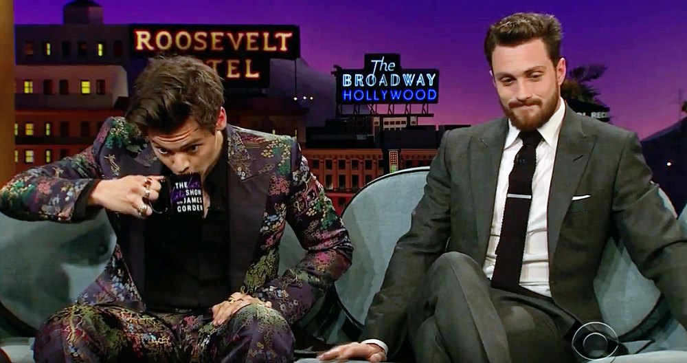 Harry Styles Aaron Taylor Johnson The Late Late Show With James Corden