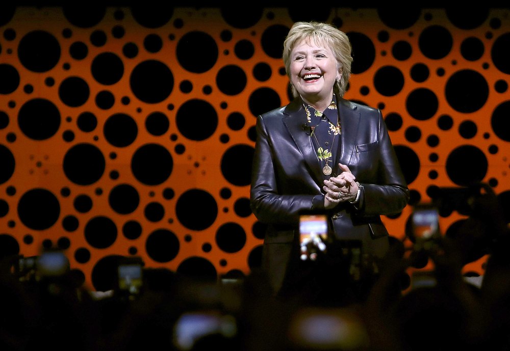Former Secretary of State Hillary Clinton delivers a keynote address during the 28th Annual Professional Business Women of California conference on March 28, 2017 in San Francisco, California.