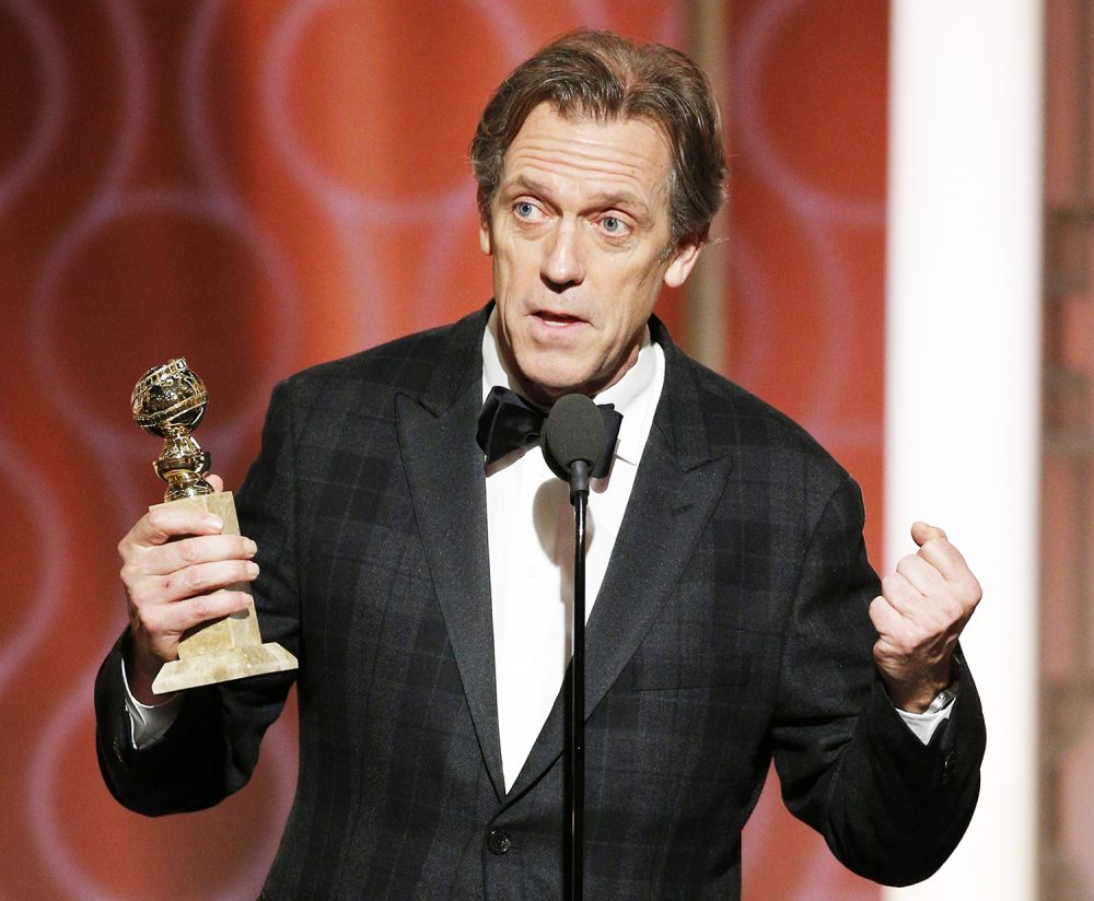 Hugh Laurie accepts the award for Best Supporting Actor in a Series/Limited Series/TV Movie for his role in