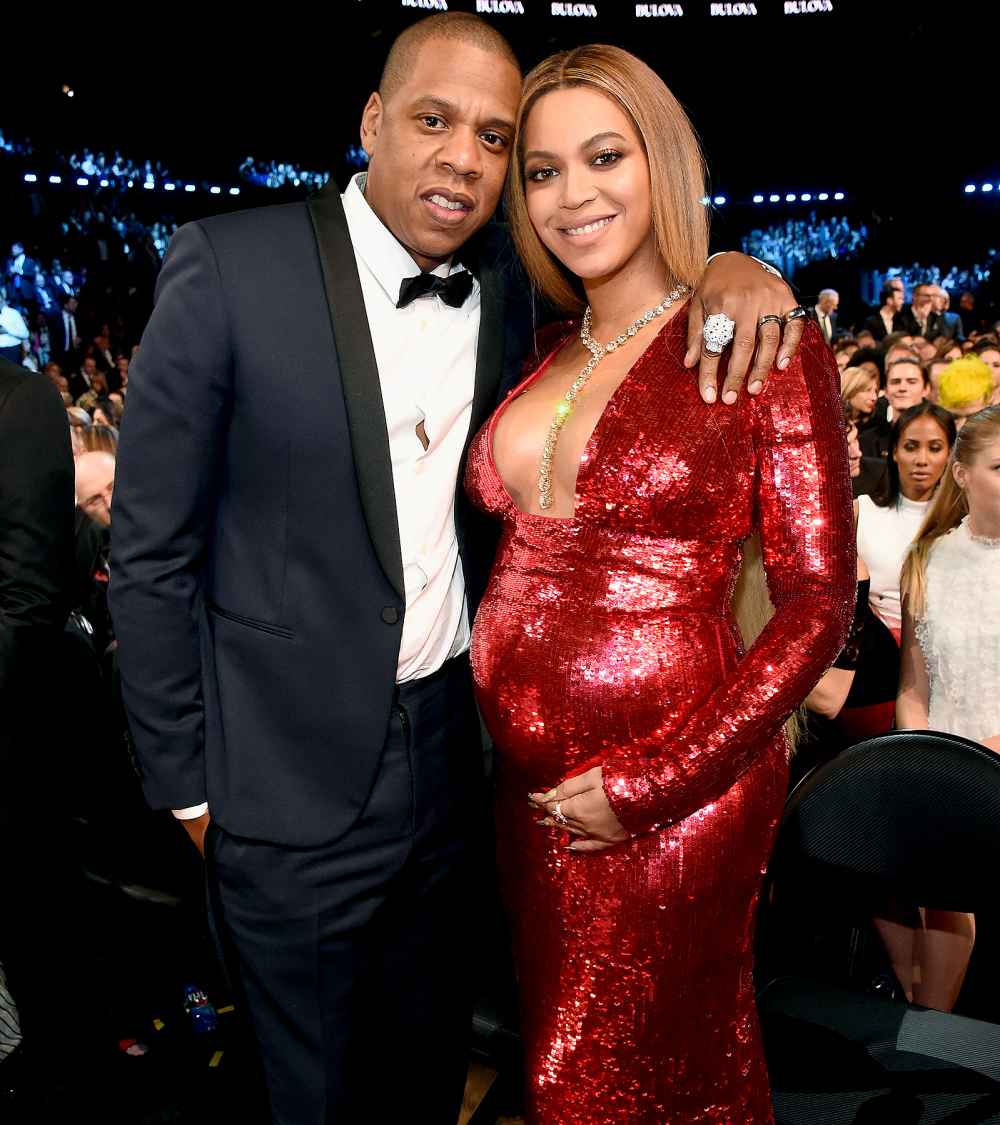 Jay Z and Beyonce at the 59th Grammy Awards at Staples Center in Los Angeles on February 12, 2017.