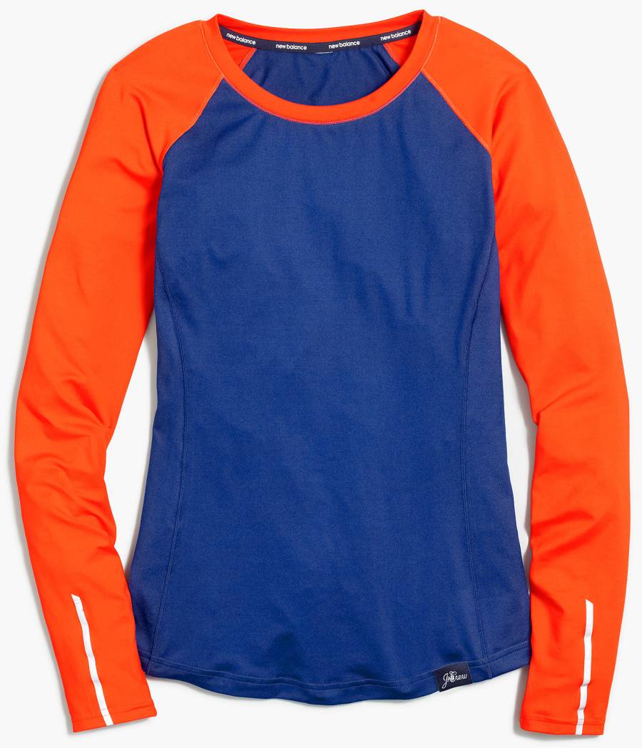 J. Crew orange blue sweatshirt