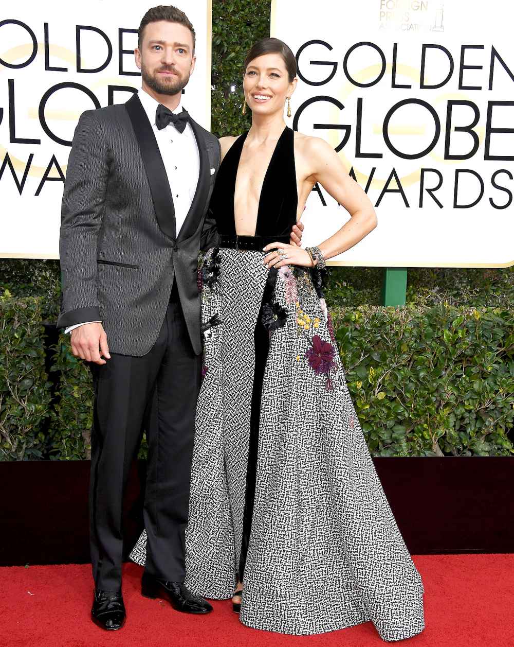 Justin Timberlake and Jessica Biel attend the 74th Annual Golden Globe Awards at the Beverly Hilton Hotel on Jan. 8, 2017, in Beverly Hills.