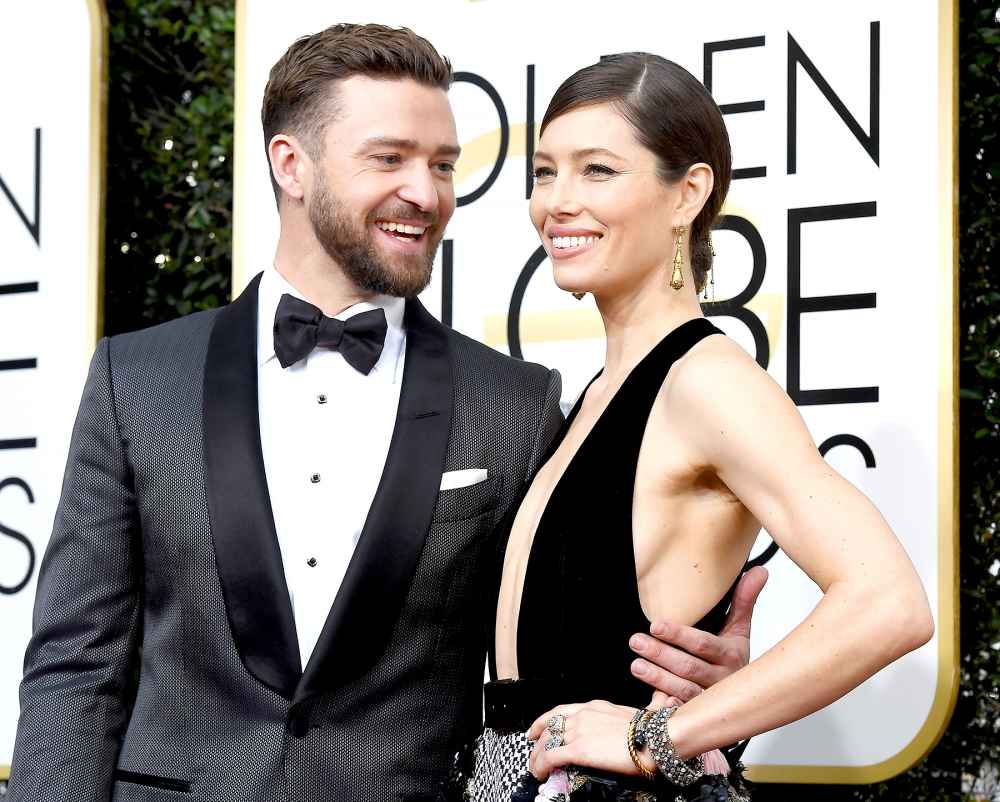 Justin Timberlake and Jessica Biel arrive at the 74th Annual Golden Globe Awards held at the Beverly Hilton Hotel on Jan. 8, 2017.