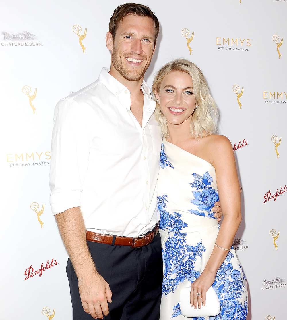 Brooks Laich and Julianne Hough attend the Television Academy's cocktail reception for the 67th Emmy Award nominees for Outstanding Choreography at Montage Beverly Hills on August 30, 2015 in Beverly Hills, California.