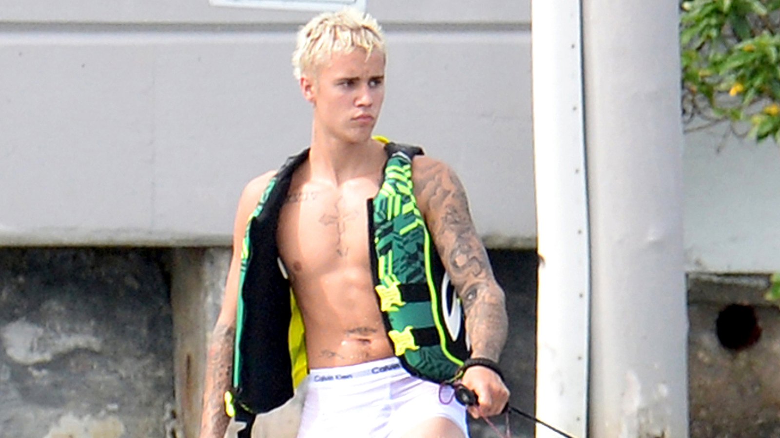 Justin Bieber is seen spending his downtime from his Purpose World Tour on his yacht in Miami, Florida on July 3, 2016.