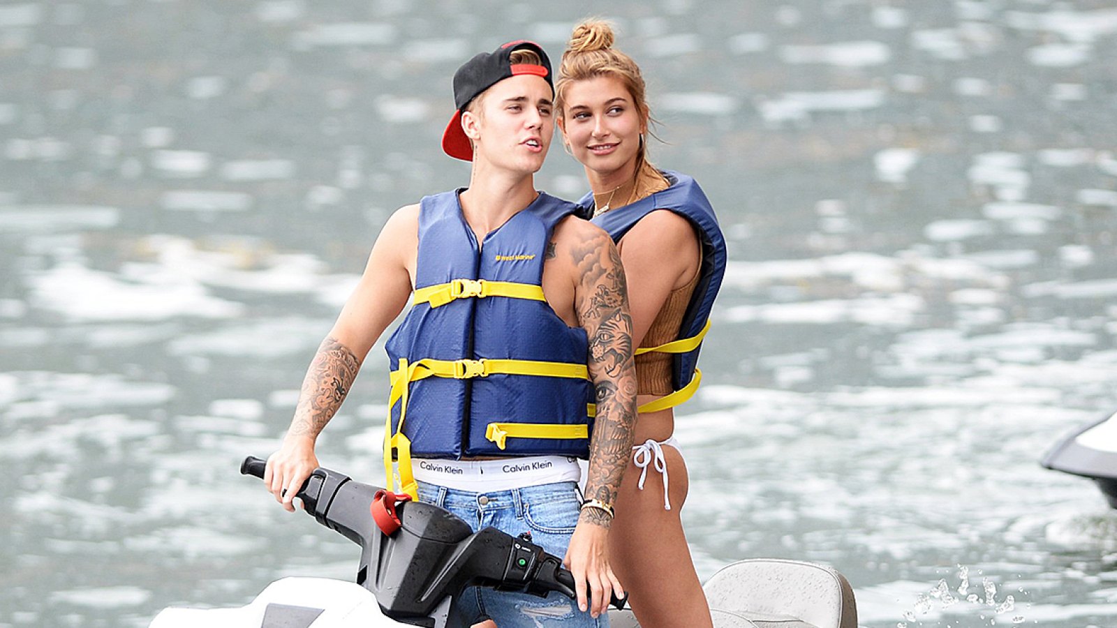 Justin Bieber and Hailey Baldwin jet skiing in Miami