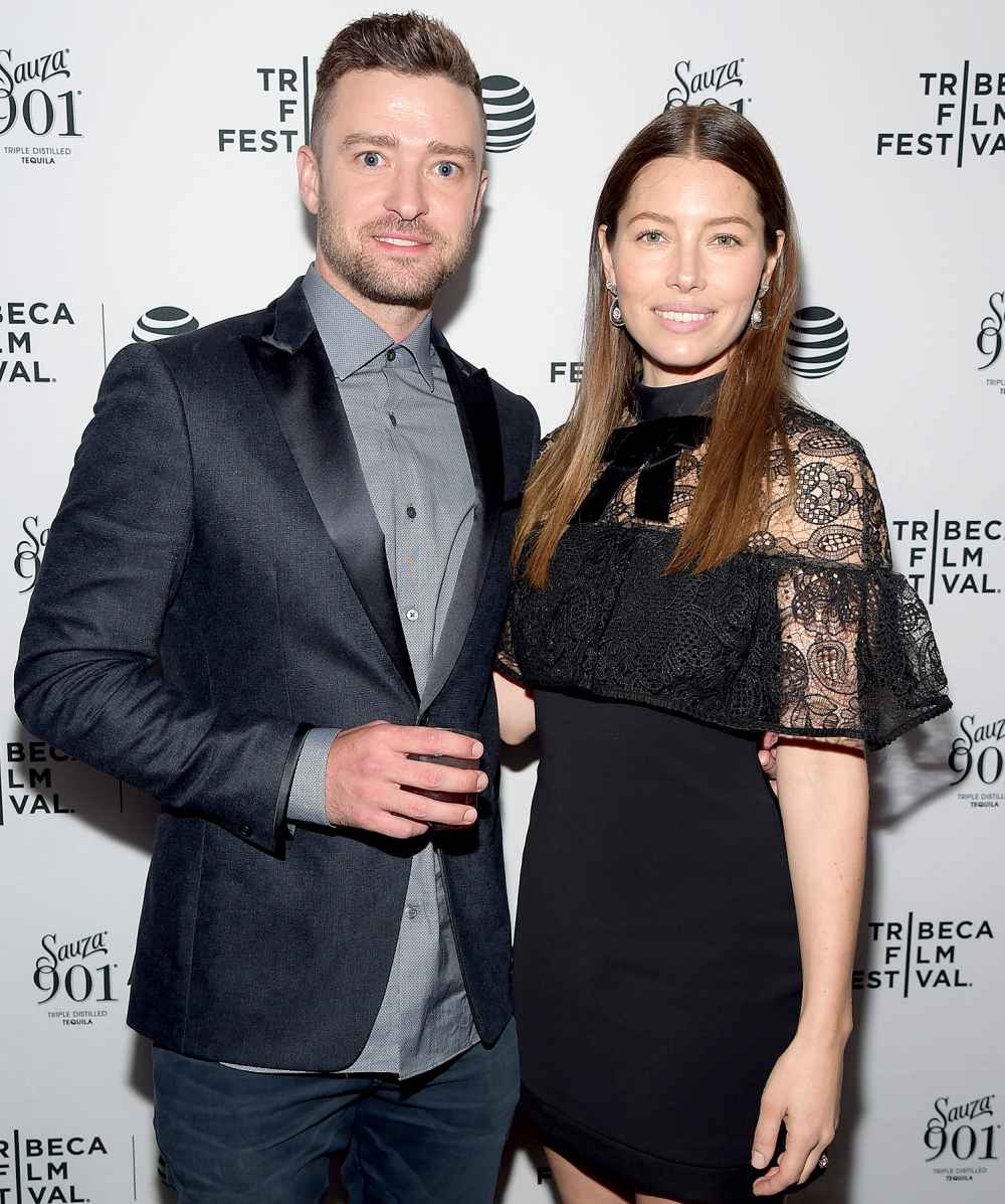 Justin Timberlake and Jessica Biel arrive at the Tribeca Film Festival