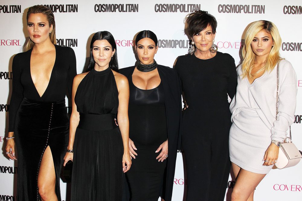 Kris Jenner with daughters Khoe, Kourtney, Kim, and Kylie, at an event in October 2015