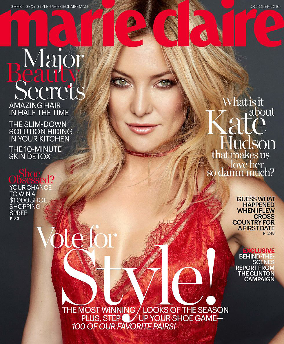 Kate Hudson on the cover of Marie Claire