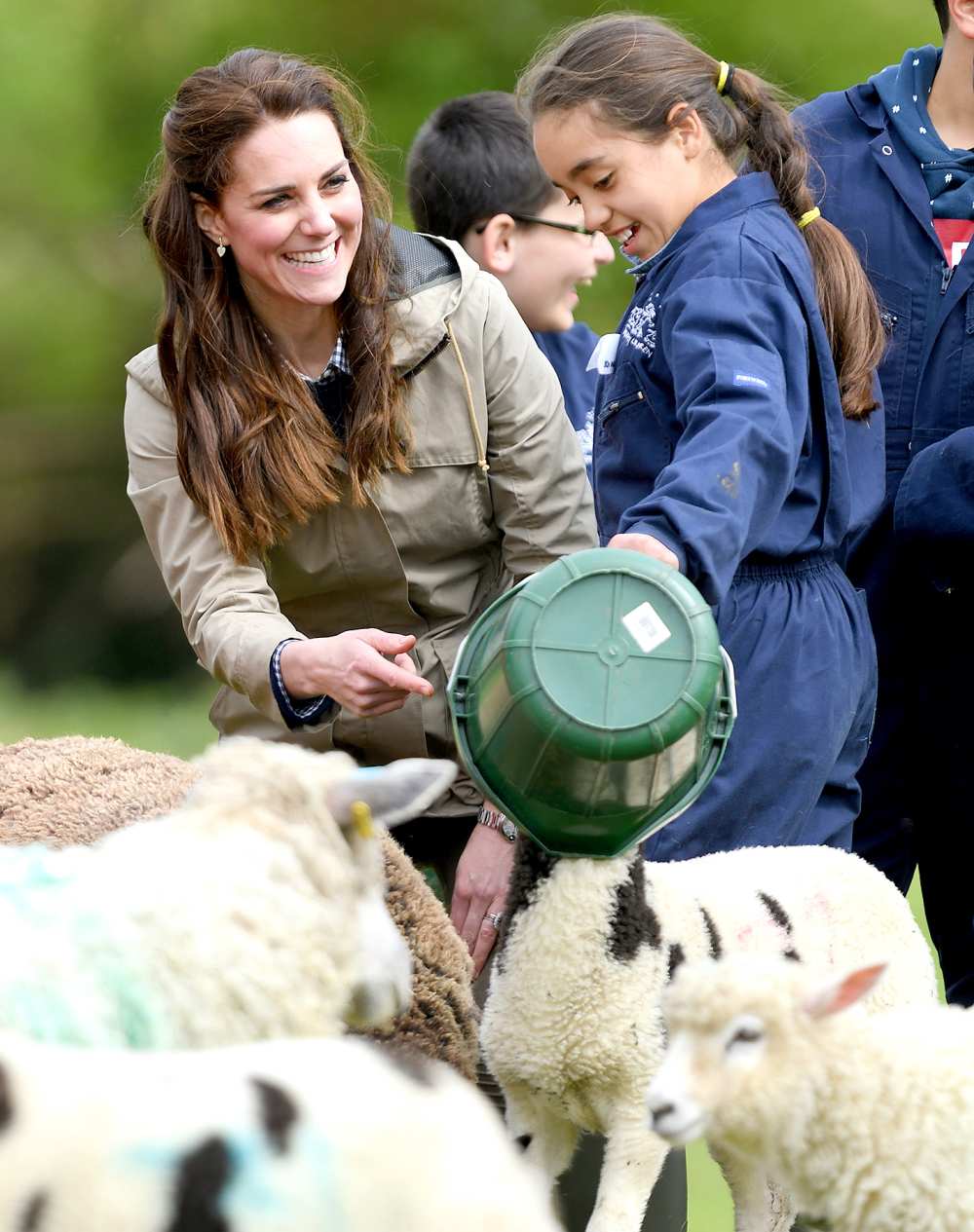 Catherine, Duchess of Cambridge visits Farms for City Children on May 3, 2017 in Arlingham, Gloucestershire.