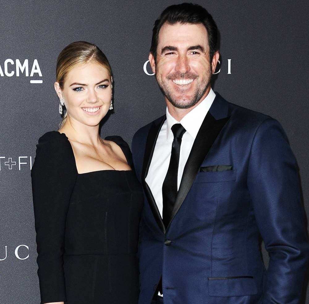 Kate Upton and Justin Verlander attend the 2016 LACMA Art + Film gala at LACMA on October 29, 2016 in Los Angeles, California.