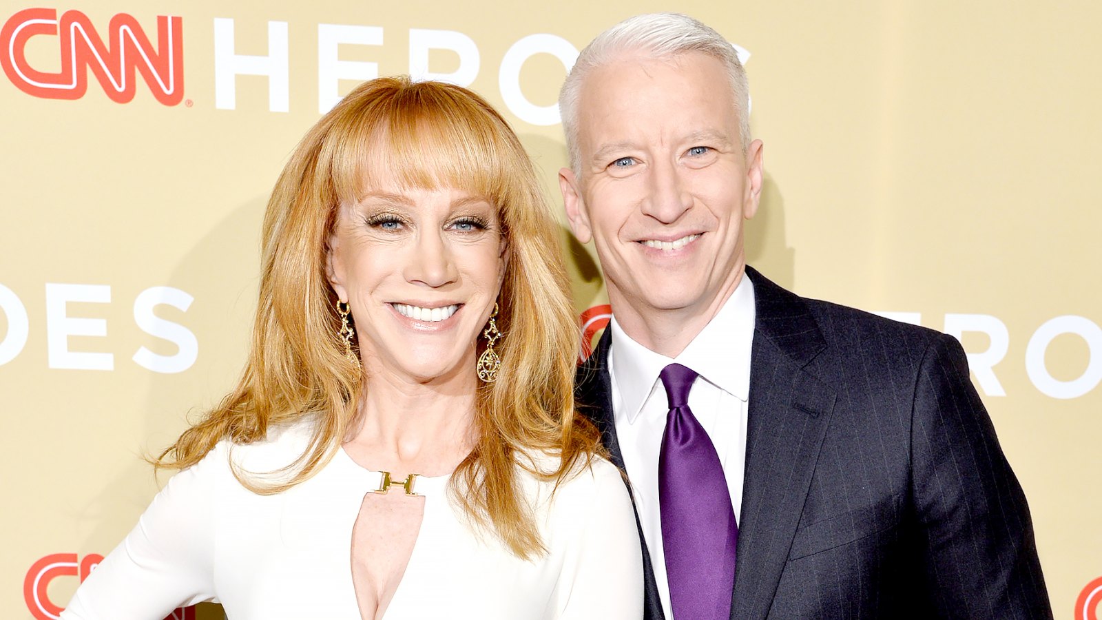Kathy Griffin and Anderson Cooper attend the 2014 CNN Heroes: An All Star Tribute at American Museum of Natural History on November 18, 2014 in New York City.