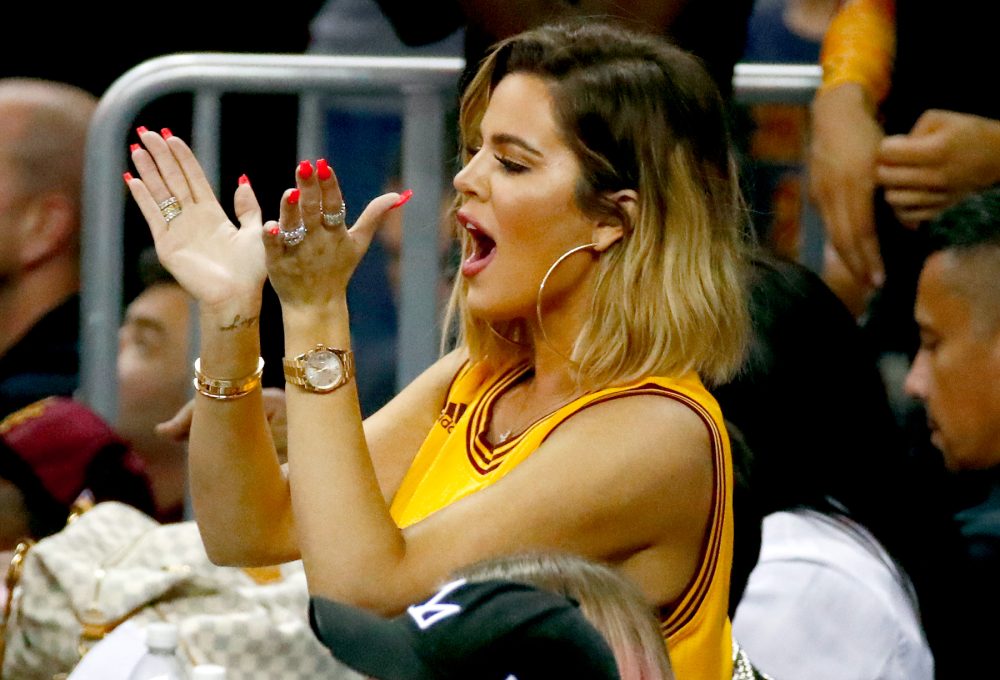 Khloe Kardashian attends Game 4 of the 2017 NBA Finals between the Golden State Warriors and the Cleveland Cavaliers at Quicken Loans Arena on June 9, 2017 in Cleveland, Ohio.