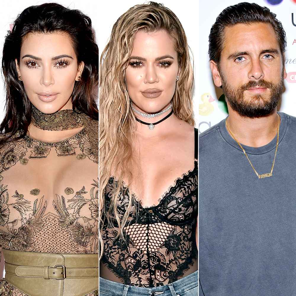 Kim Kardashian, Khloe Kardashian, and Scott Disick
