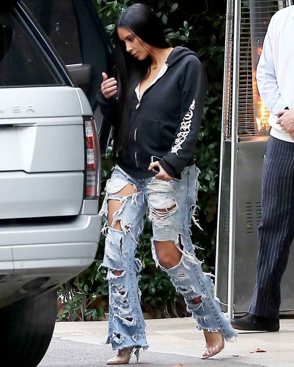 Kim Kardashian is spotted out and about in Bel Air, California with friends on January 4, 2017.