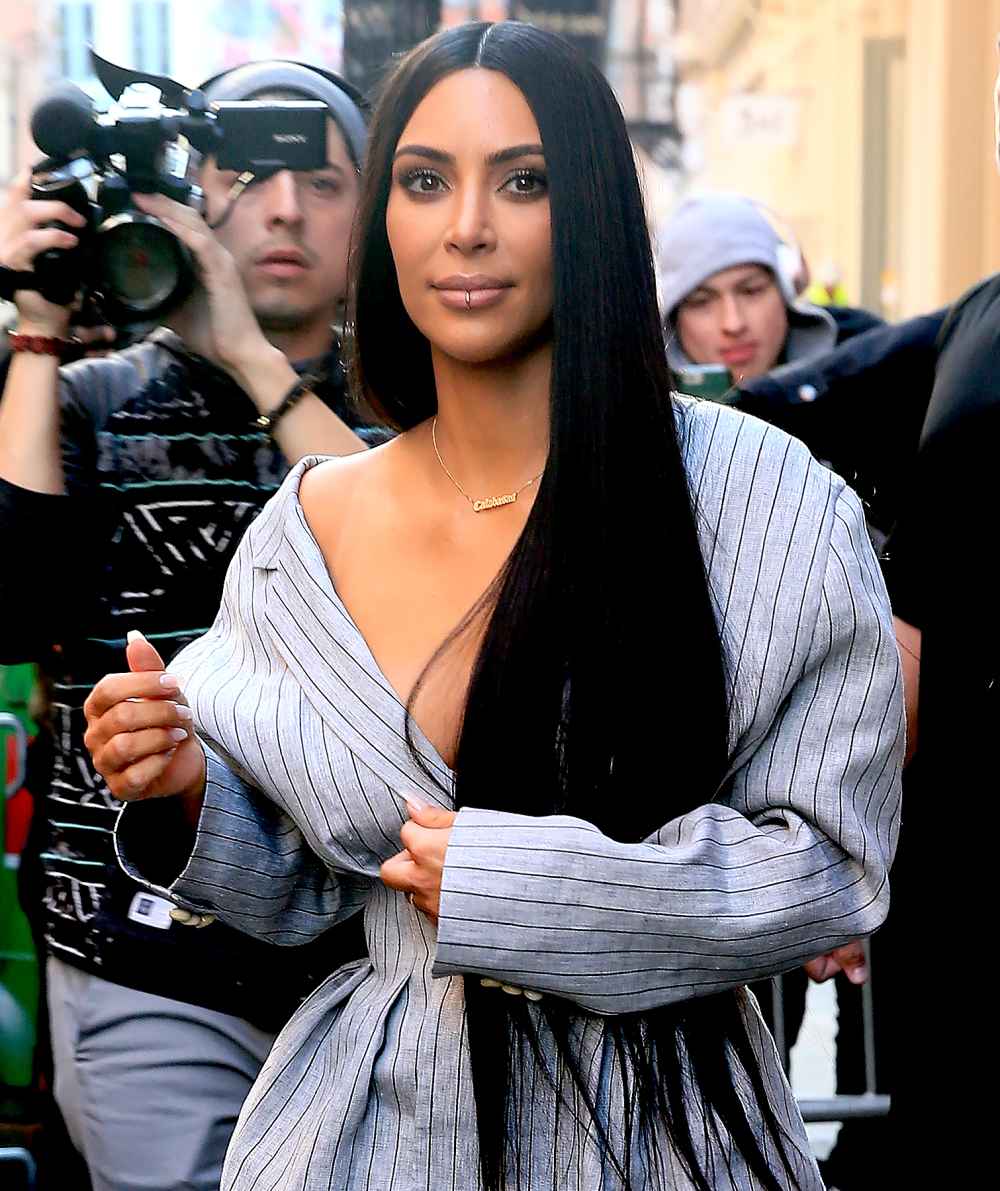 Kim Kardashian is seen in SoHo on February 14, 2017 in New York City.