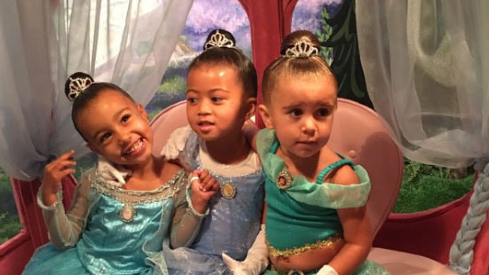 North West and Penelop Disick have princess makeovers at Disneyland