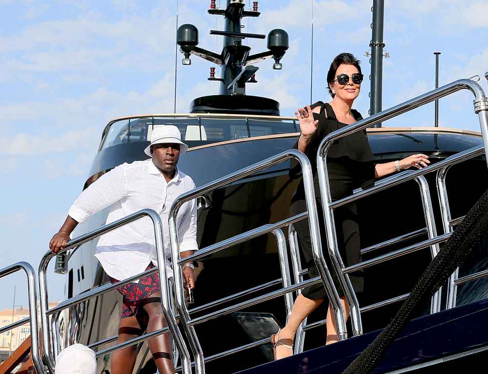Kris Jenner and Corey Gamble in St Tropez France on July 11, 2017.