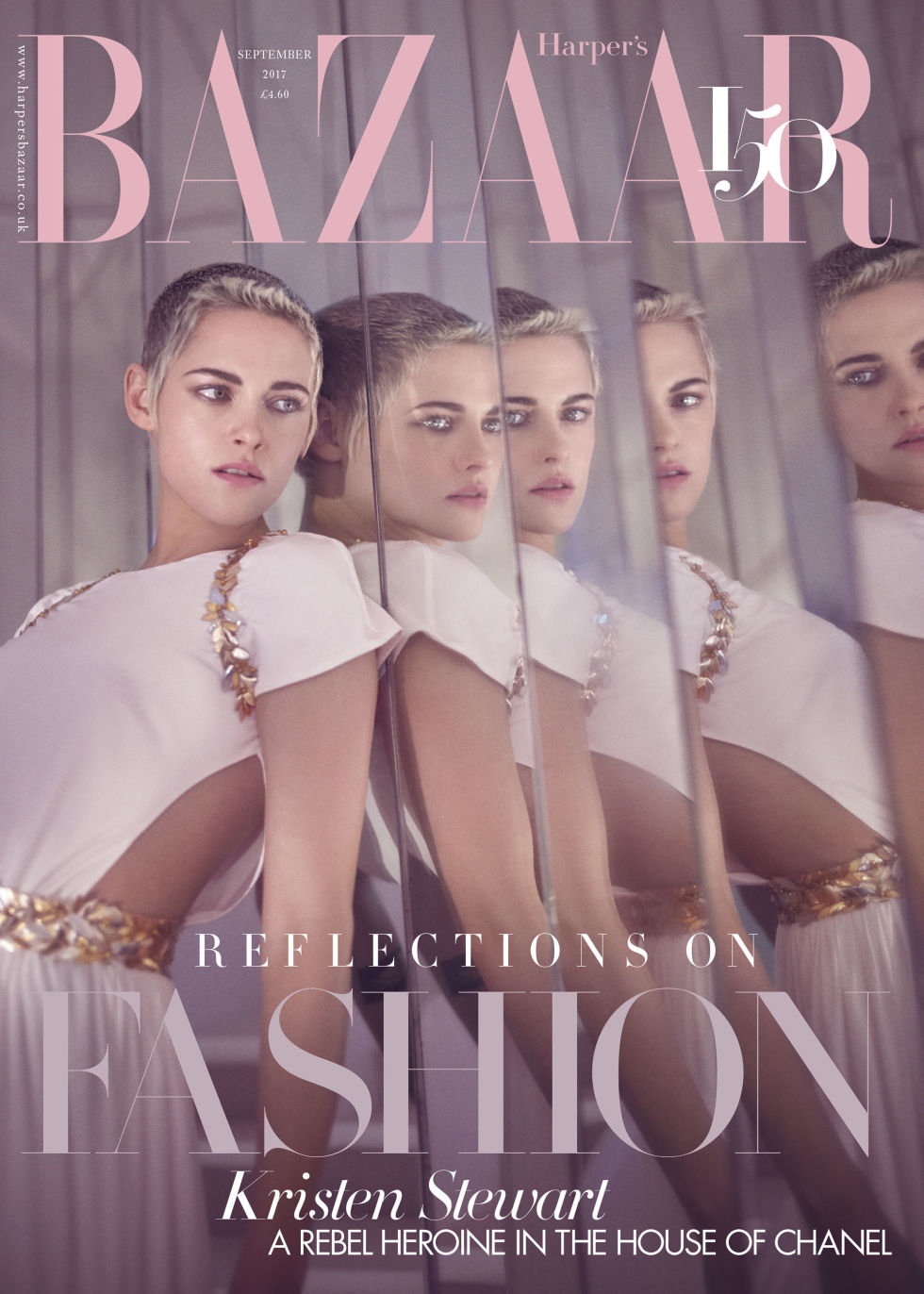 Kristen wears Chanel on the newsstand cover of 'Harper's Bazaar U.K.'