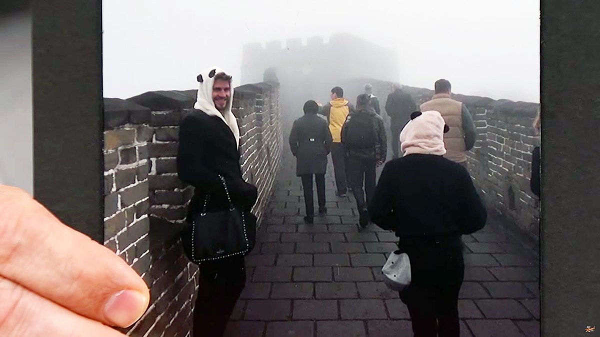 Liam Hemsworth at the Great Wall of China
