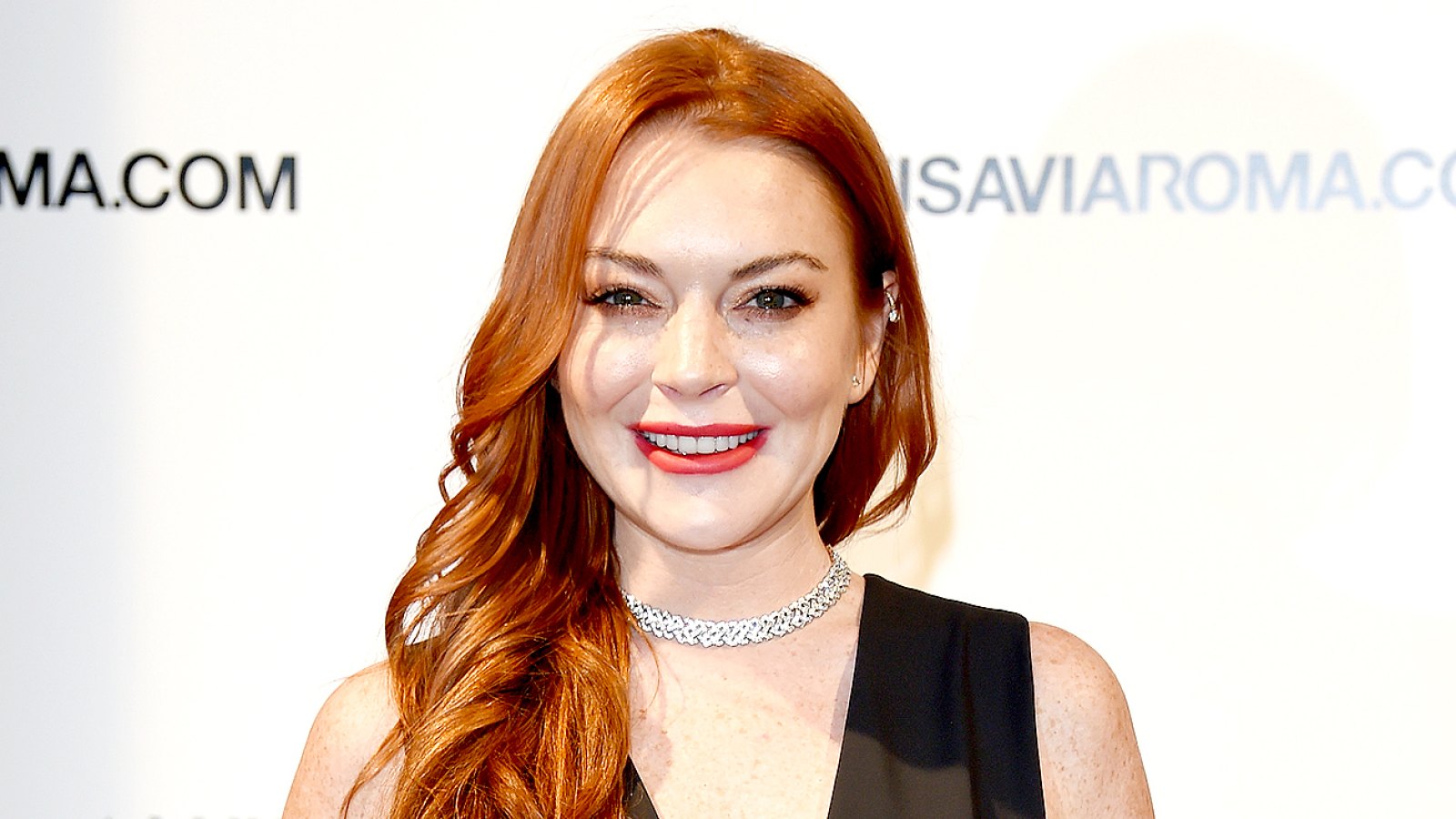 Lindsay Lohan walks the red carpet of Firenze4ever 14th Edition Party hosted by LuisaViaRoma on January 9, 2017 in Florence, Italy.