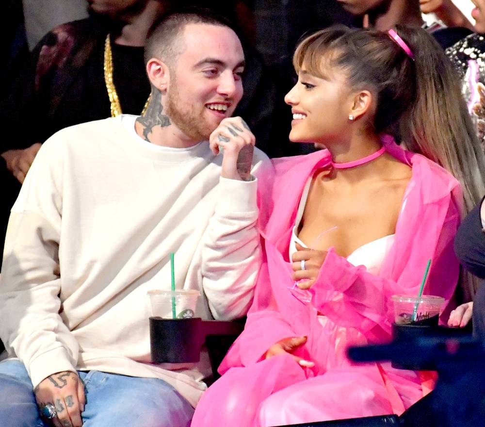 Mac Miller and Ariana Grande attend the 2016 MTV Video Music Awards at Madison Square Garden on August 28, 2016 in New York City.