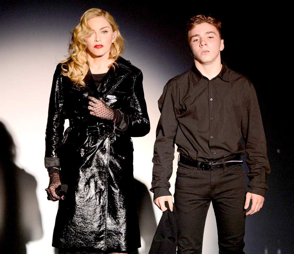 Madonna and Rocco Ritchie perform during Madonna and Steven Klein secretprojectrevolution at the Gagosian Gallery on September 24, 2013.