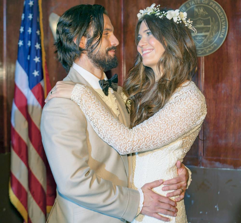 Milo Ventimiglia as Jack Pearson and Mandy Moore as Rebecca Pearson in This Is Us